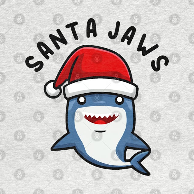 Santa Jaws Shark Christmas Pun by Daytone